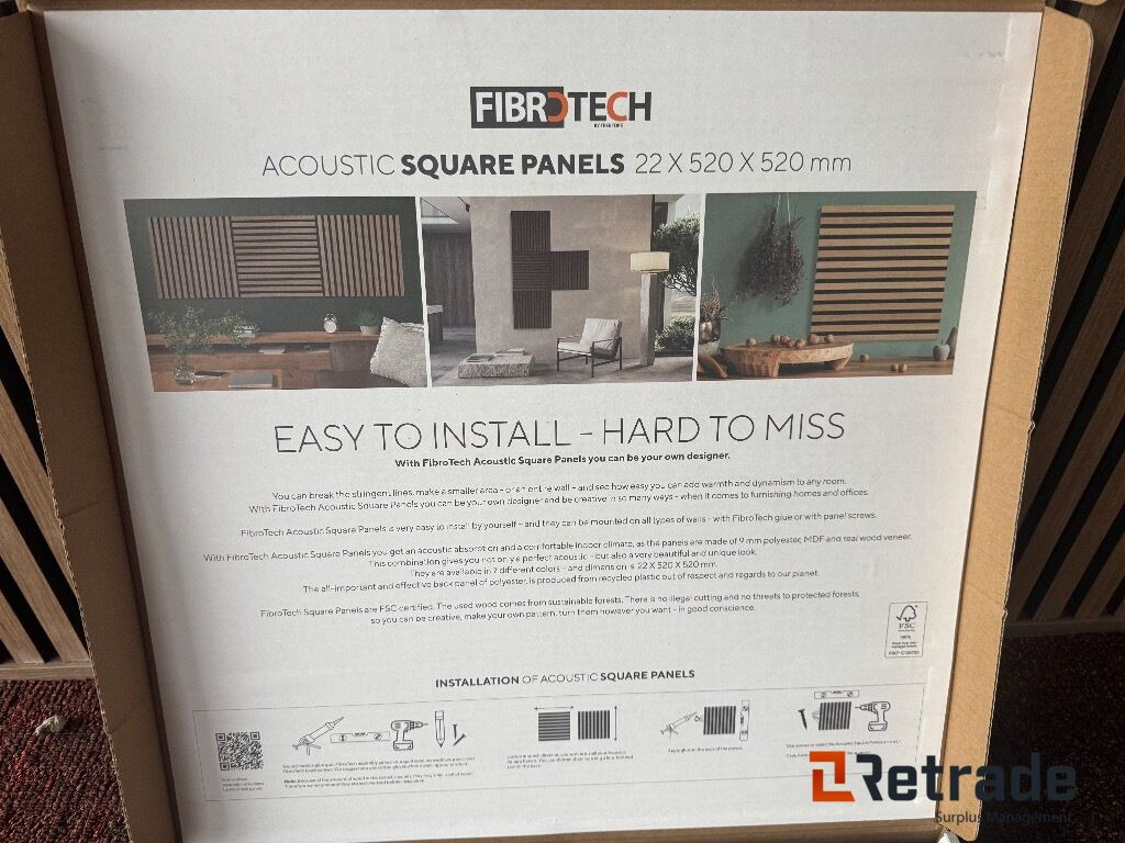 Square panels Akustikpaneler 52x52x2,2cm - Equipo de construcción: foto 4 Square panels Akustikpaneler 52x52x2,2cm - Equipo de construcción: foto 4