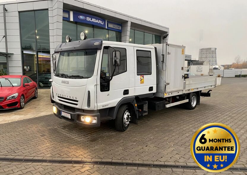 Iveco Eurocargo ML80E17 / HDS HMF / 1 Owner / Doka - Camión caja abierta, Camión grúa: foto 1 Iveco Eurocargo ML80E17 / HDS HMF / 1 Owner / Doka - Camión caja abierta, Camión grúa: foto 1