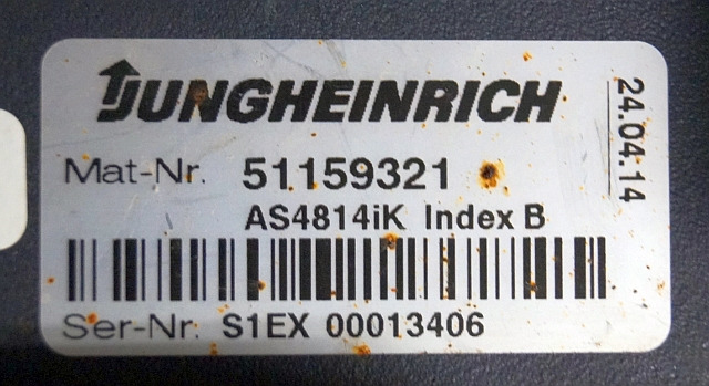 Jungheinrich 51159321 | Rij/hef regeling drive/lifting controller AS4814Ik Index - Unidad de control para Equipo de manutención: foto 4 Jungheinrich 51159321 | Rij/hef regeling drive/lifting controller AS4814Ik Index - Unidad de control para Equipo de manutención: foto 4