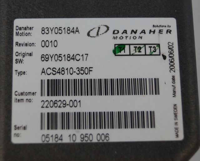 Toyota/BT 220629-001 | Danaher motion AC Superdrive motor controller 83Y05184A A - Unidad de control para Equipo de manutención: foto 2 Toyota/BT 220629-001 | Danaher motion AC Superdrive motor controller 83Y05184A A - Unidad de control para Equipo de manutención: foto 2