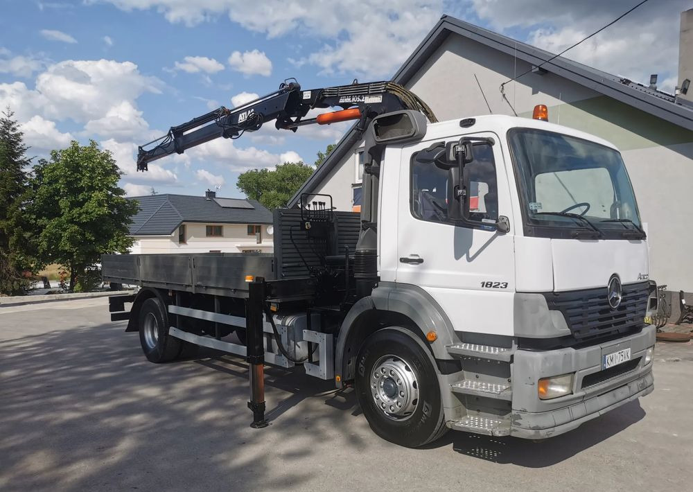Mercedes-Benz Atego 1823 żuraw HDS Atlas 105.2 koła 315/80R22,5 - Camión caja abierta, Camión grúa: foto 2 Mercedes-Benz Atego 1823 żuraw HDS Atlas 105.2 koła 315/80R22,5 - Camión caja abierta, Camión grúa: foto 2