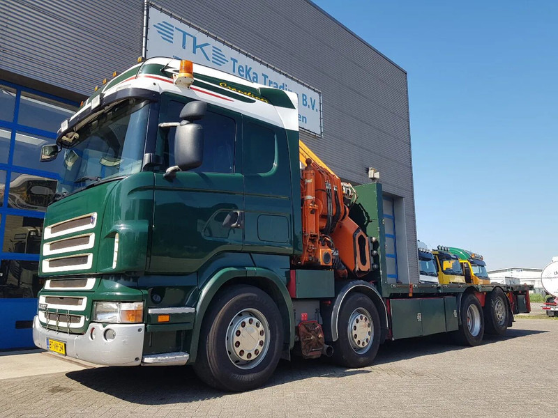 Scania R420 8x2 HIAB 800E-7 Hipro 80 ton/meter Winch Retarder - Camión caja abierta, Camión grúa: foto 2 Scania R420 8x2 HIAB 800E-7 Hipro 80 ton/meter Winch Retarder - Camión caja abierta, Camión grúa: foto 2