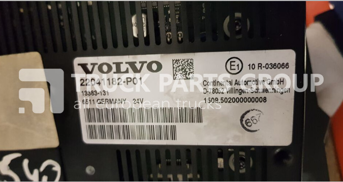 VOLVO FH4 EURO6 communication equipment, display unit, 22041182, 21730 control unit - Salpicadero para Camión: foto 1 VOLVO FH4 EURO6 communication equipment, display unit, 22041182, 21730 control unit - Salpicadero para Camión: foto 1