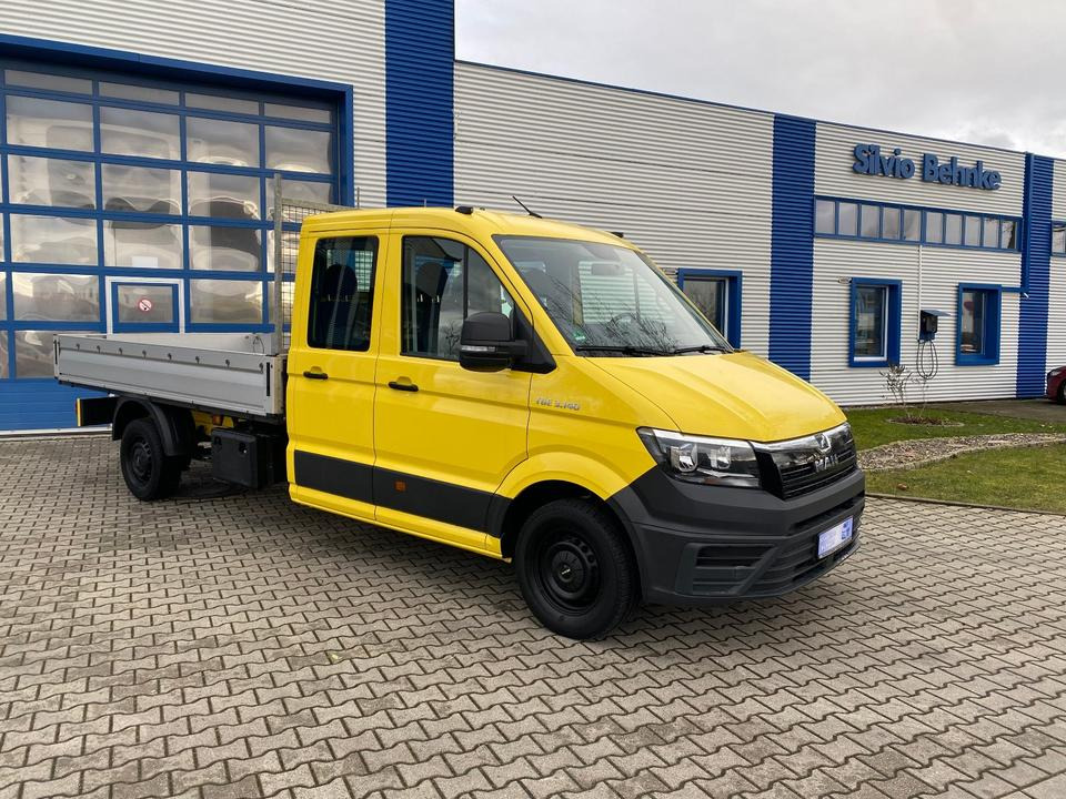 MAN TGE 3.140 Doka Pritsche Lang *STANDHZG* AHK*HECKANTRIEB*1.HAND*INKL.19% MWST*SOFORT!* - Furgoneta caja abierta, Furgoneta combi: foto 1 MAN TGE 3.140 Doka Pritsche Lang *STANDHZG* AHK*HECKANTRIEB*1.HAND*INKL.19% MWST*SOFORT!* - Furgoneta caja abierta, Furgoneta combi: foto 1