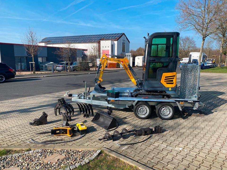 Minibagger BK950KS + Tieflader + Zubehör *INKL.19% MWST*BERGER KRAUS*KABINE*SOFORT!* - Miniexcavadora, Remolque: foto 3 Minibagger BK950KS + Tieflader + Zubehör *INKL.19% MWST*BERGER KRAUS*KABINE*SOFORT!* - Miniexcavadora, Remolque: foto 3