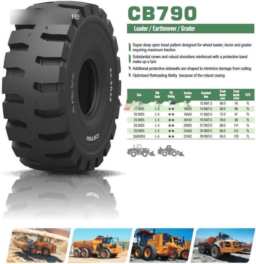 WestLake 15.5R25 CB790 ** L5 TL - Neumático para Cargadora de ruedas: foto 2 WestLake 15.5R25 CB790 ** L5 TL - Neumático para Cargadora de ruedas: foto 2