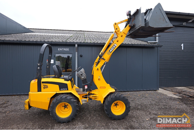 JCB 403 Zeer nette shovel met hydraulische snelwissel en bak en palletvorken 120cm lang - Cargadora: foto 2 JCB 403 Zeer nette shovel met hydraulische snelwissel en bak en palletvorken 120cm lang - Cargadora: foto 2