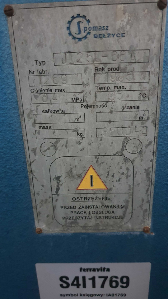 Wymiennik ciepła Spomasz Bełężyce 3500 l/h 10.000 zł + 23% VAT - Calefactor de construcción: foto 4 Wymiennik ciepła Spomasz Bełężyce 3500 l/h 10.000 zł + 23% VAT - Calefactor de construcción: foto 4