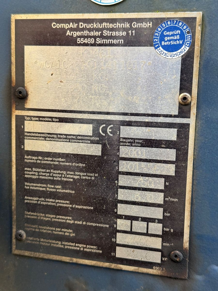 CompAir K 461 - Compresor de aire: foto 4 CompAir K 461 - Compresor de aire: foto 4