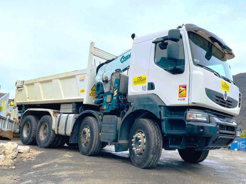 Camión volquete, Camión grúa RENAULT KERAX 8x4 520 BIBENNE CIF GRUE CORMACH: foto 8 Camión volquete, Camión grúa RENAULT KERAX 8x4 520 BIBENNE CIF GRUE CORMACH: foto 8