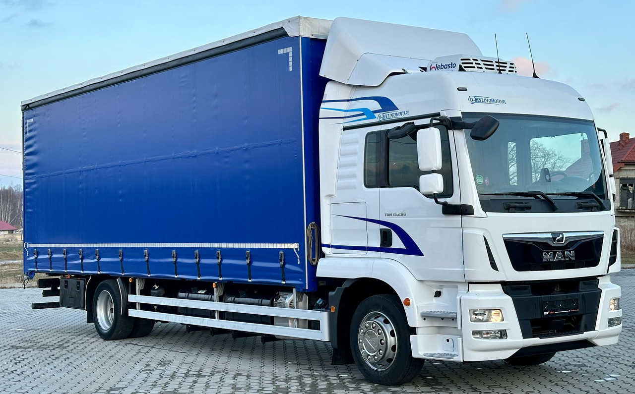 MAN TGM 15.290 / FIRANKA / 20 EUROPALET / AUTOMAT / SYPIALKA / DMC 16 T / 8 400 KG ŁADOWNOŚĆ - Camión lona: foto 1 MAN TGM 15.290 / FIRANKA / 20 EUROPALET / AUTOMAT / SYPIALKA / DMC 16 T / 8 400 KG ŁADOWNOŚĆ - Camión lona: foto 1