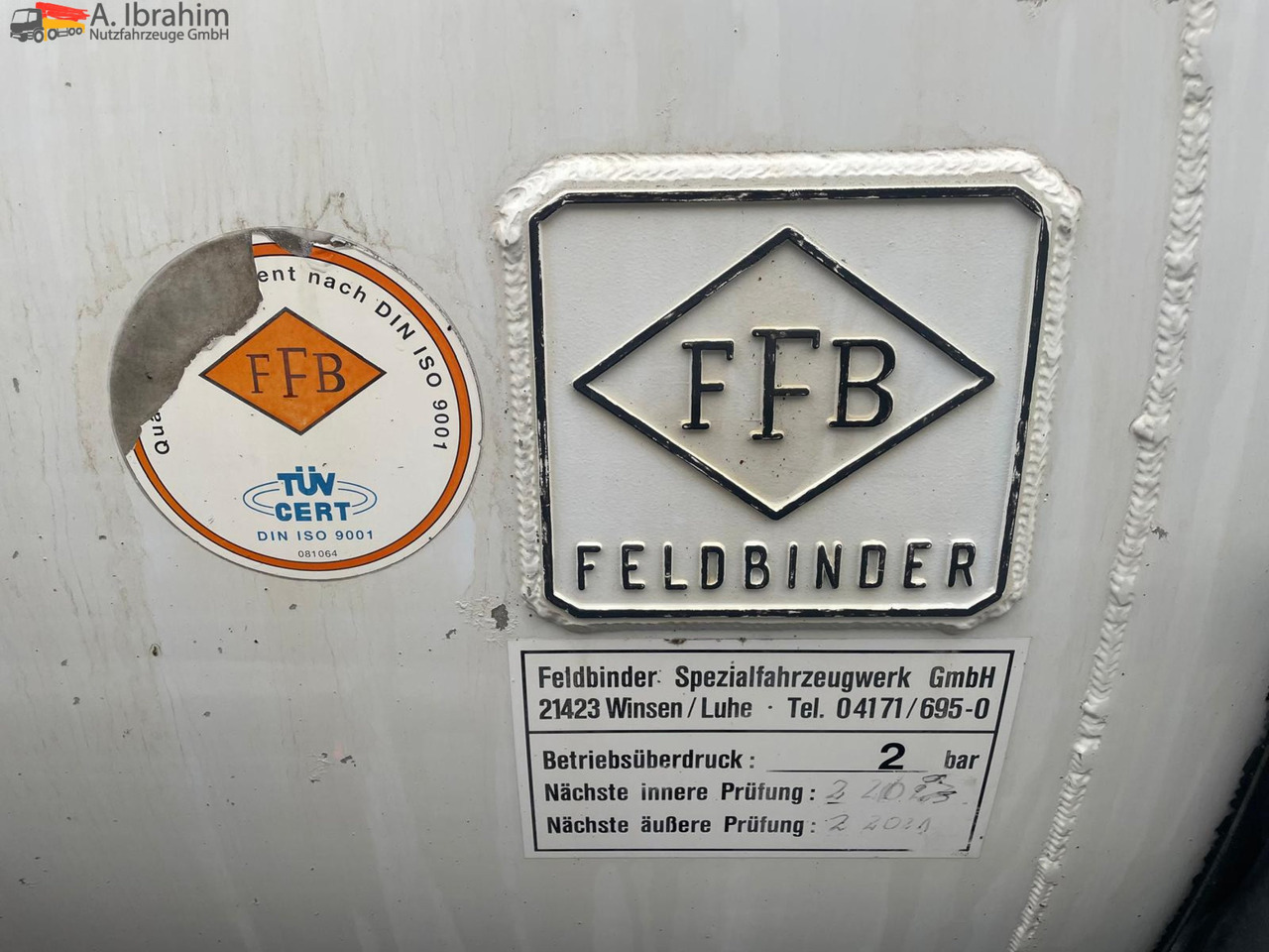 Feldbinder KIP 38.3 Kippsilo 38 cbm Trommelbremse, Liftachse - Semirremolque silo: foto 2 Feldbinder KIP 38.3 Kippsilo 38 cbm Trommelbremse, Liftachse - Semirremolque silo: foto 2