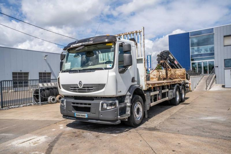 Renault LANDER 340 DXI-6X4+HIAB 14 T/m/3xhydr. - Camión caja abierta, Camión grúa: foto 1 Renault LANDER 340 DXI-6X4+HIAB 14 T/m/3xhydr. - Camión caja abierta, Camión grúa: foto 1