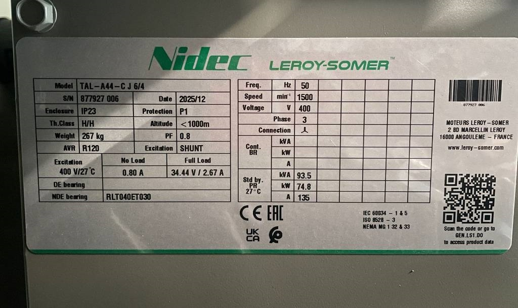 Generador industriale nuevo Cummins 4BTA3.9-G11 - 88 kVA Generator - DPX-19834: foto 20