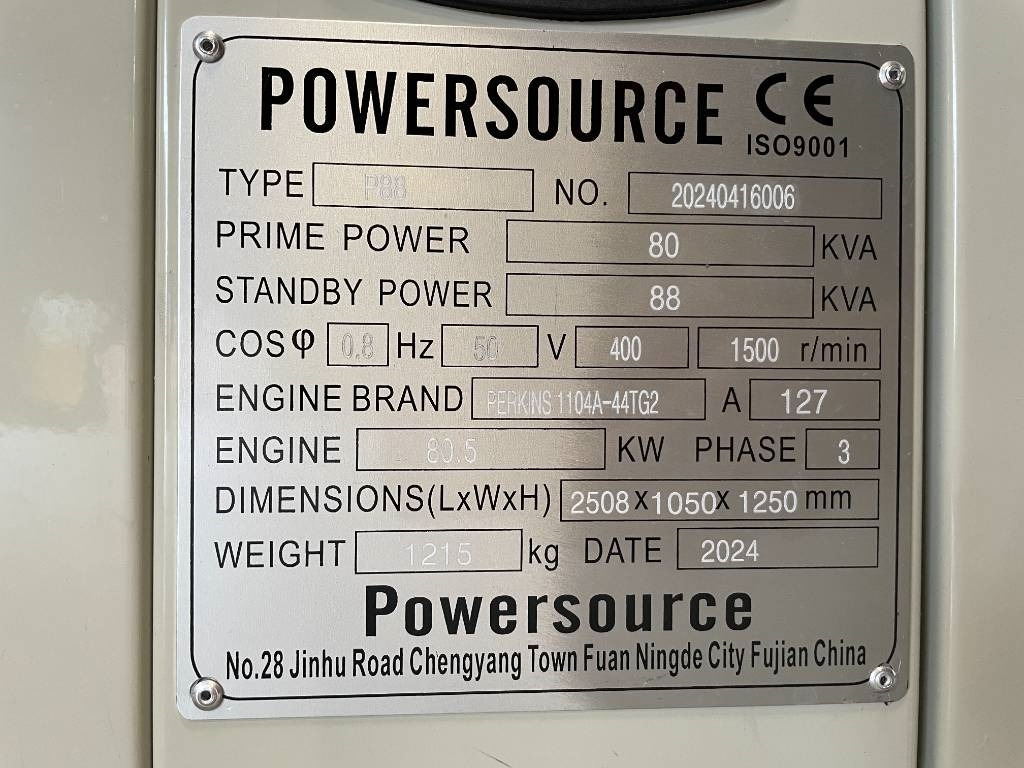 Perkins 1104A-44TG2 - 88 kVA Generator - DPX-19805 - Generador industriale: foto 4 Perkins 1104A-44TG2 - 88 kVA Generator - DPX-19805 - Generador industriale: foto 4