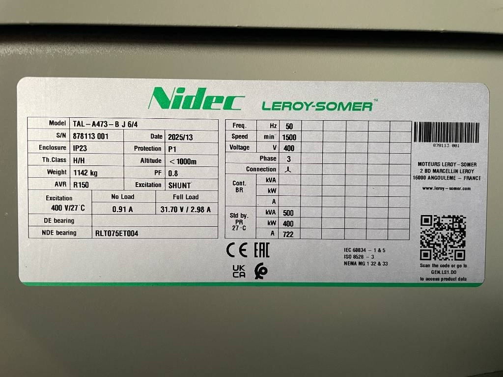 Generador industriale nuevo Perkins 2506C-E15TAG1 - 500 kVA Generator - DPX-19813: foto 22