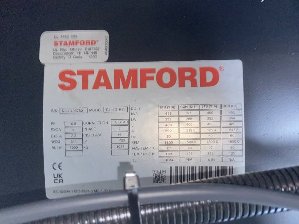 Generador industriale nuevo Volvo TAD1343GE-B - 415 kVA Generator - DPX-18879: foto 15
