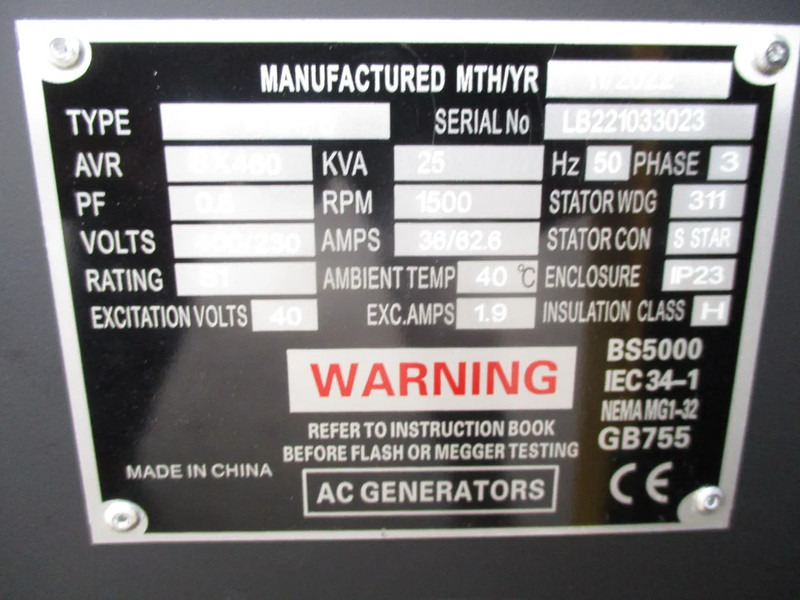 Generador industriale nuevo Stedefra VG-R30 , 37.5 KVA , New Diesel generator, 3 Phase: foto 13 Generador industriale nuevo Stedefra VG-R30 , 37.5 KVA , New Diesel generator, 3 Phase: foto 13