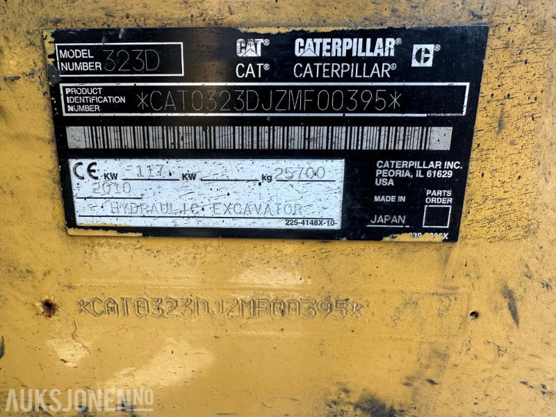 2010 CAT 323D GRAVEMASKIN - 14167 TIMER - Excavadora: foto 4 2010 CAT 323D GRAVEMASKIN - 14167 TIMER - Excavadora: foto 4