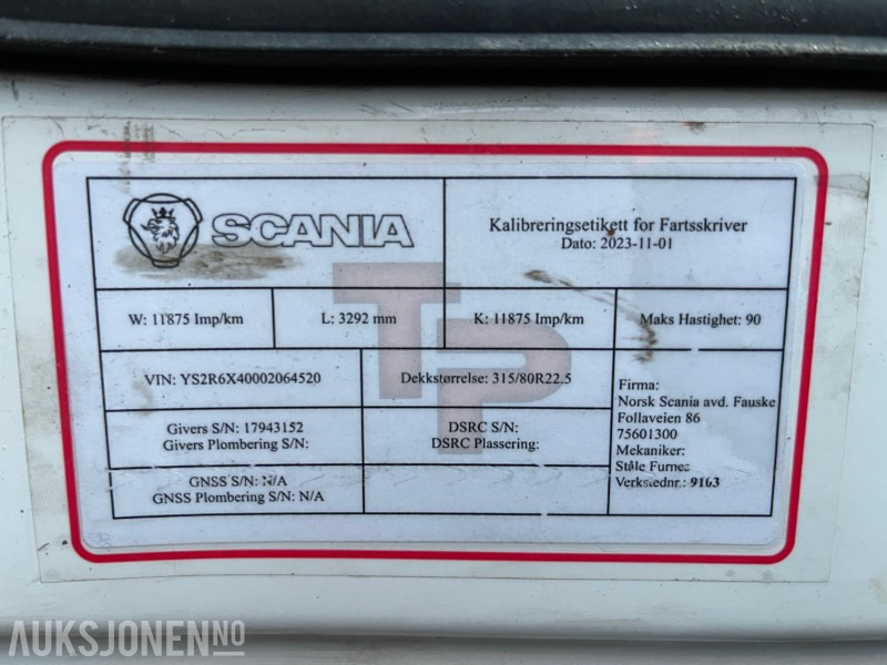 Camión volquete 2011 Scania R560 6X4 Brøyterigget Tippbil, Eu godkjent til 28.05.2026: foto 47