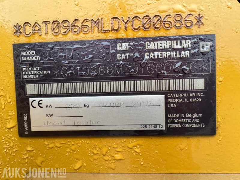 Cargadora de ruedas 2015 CAT 966M FOREST MACHINE HJULLASTER, VEKT, SENTRALSMØRING, FULL SERVICEHISTORIKK, SKUFFE: foto 41 Cargadora de ruedas 2015 CAT 966M FOREST MACHINE HJULLASTER, VEKT, SENTRALSMØRING, FULL SERVICEHISTORIKK, SKUFFE: foto 41