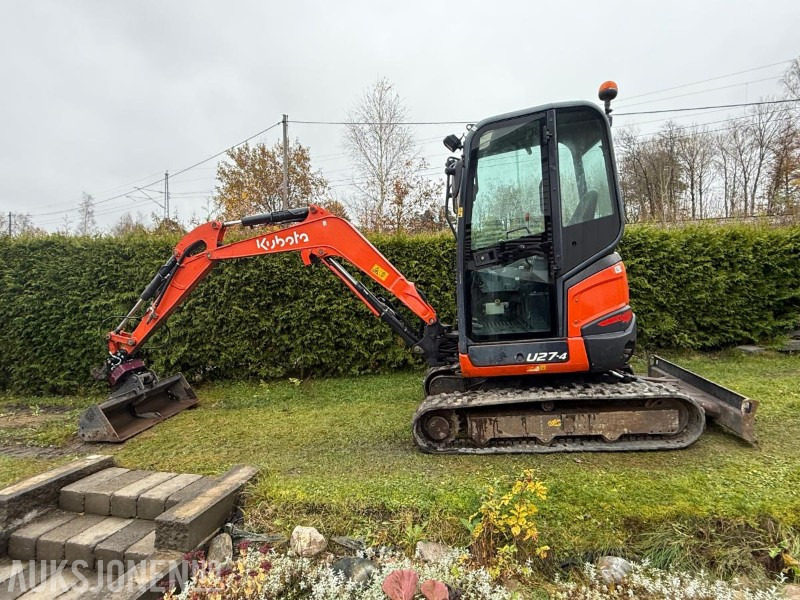 2016 Kubota U27-4 MINIGRAVER ROTOR 2 SKUFFER SERVICEHISTORIKK 2430 TIMER - Miniexcavadora: foto 2 2016 Kubota U27-4 MINIGRAVER ROTOR 2 SKUFFER SERVICEHISTORIKK 2430 TIMER - Miniexcavadora: foto 2
