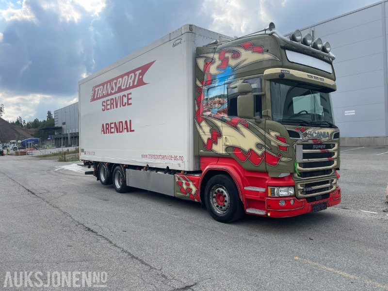 2017 Scania R-580 Ekeriskap m/full sideåpning og 2t bakløfter - Camión caja cerrada: foto 1 2017 Scania R-580 Ekeriskap m/full sideåpning og 2t bakløfter - Camión caja cerrada: foto 1