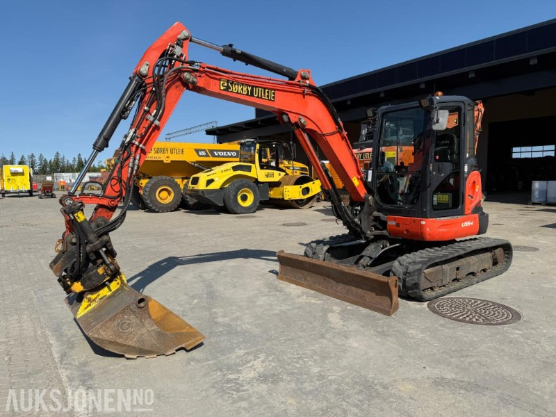 2018 Kubota U55-4 BELTEGRAVER ENGCON TILTROTATOR 2 SKUFFER SERVICEHISTORIKK SENTRALSMØRING - Excavadora: foto 1 2018 Kubota U55-4 BELTEGRAVER ENGCON TILTROTATOR 2 SKUFFER SERVICEHISTORIKK SENTRALSMØRING - Excavadora: foto 1