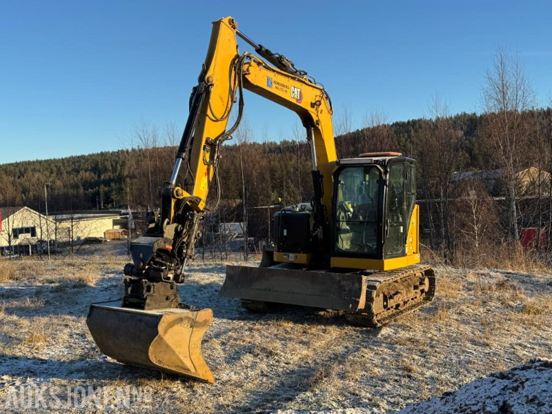2022 Cat 308CR gravemaskin med gummipads / OilQuick / Engcon tiltrotator / 3 stk skuffer / 1334 timer - Excavadora: foto 1 2022 Cat 308CR gravemaskin med gummipads / OilQuick / Engcon tiltrotator / 3 stk skuffer / 1334 timer - Excavadora: foto 1