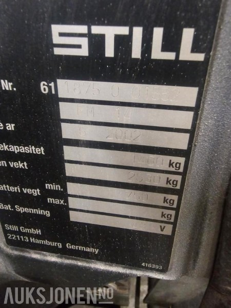 2002 Still Truck - Equipo de manutención: foto 3 2002 Still Truck - Equipo de manutención: foto 3