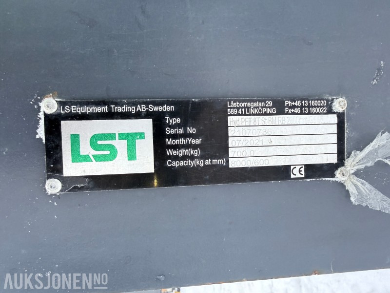 2021 LS Equipment 8t pallegafler - Implemento para Maquinaria de construcción: foto 5 2021 LS Equipment 8t pallegafler - Implemento para Maquinaria de construcción: foto 5