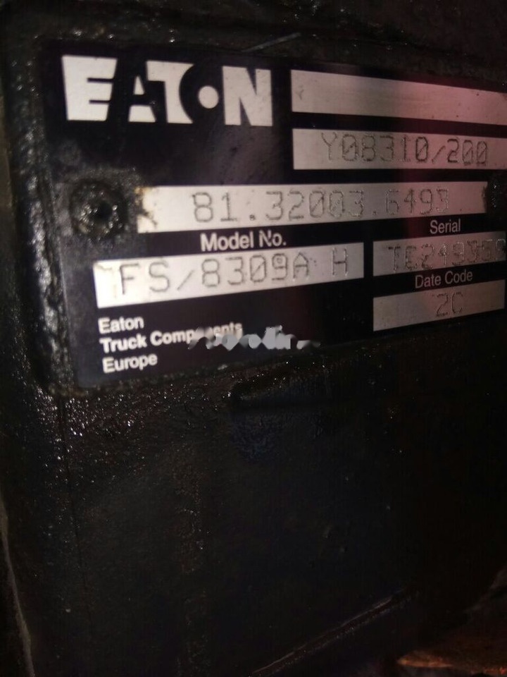 MAN fs8309AH 81320036493 - Caja de cambios para Camión: foto 1 MAN fs8309AH 81320036493 - Caja de cambios para Camión: foto 1