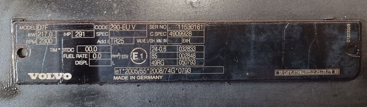 Volvo D7F 290 E5   Volvo FL - Motor para Camión: foto 5 Volvo D7F 290 E5   Volvo FL - Motor para Camión: foto 5