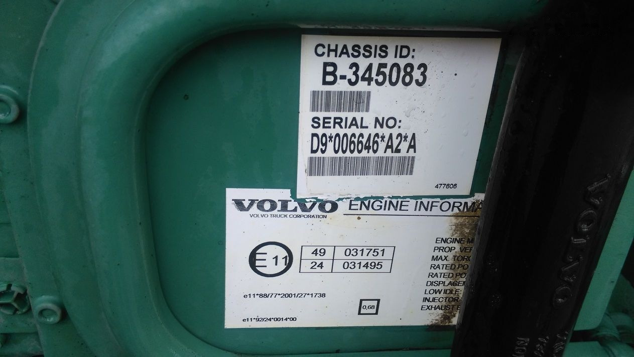 Volvo D9A 260 300 340 Volvo FM - Motor para Camión: foto 3 Volvo D9A 260 300 340 Volvo FM - Motor para Camión: foto 3