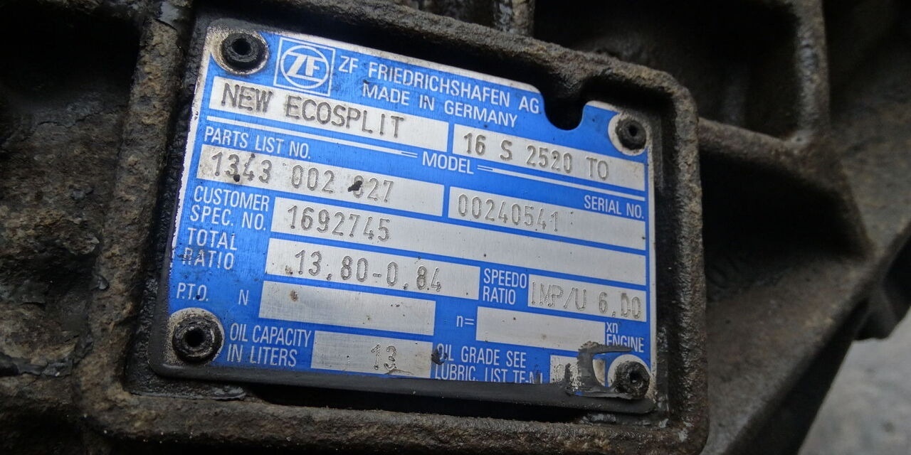 ZF 16S2520 TO   Renault - Caja de cambios para Camión: foto 2 ZF 16S2520 TO   Renault - Caja de cambios para Camión: foto 2