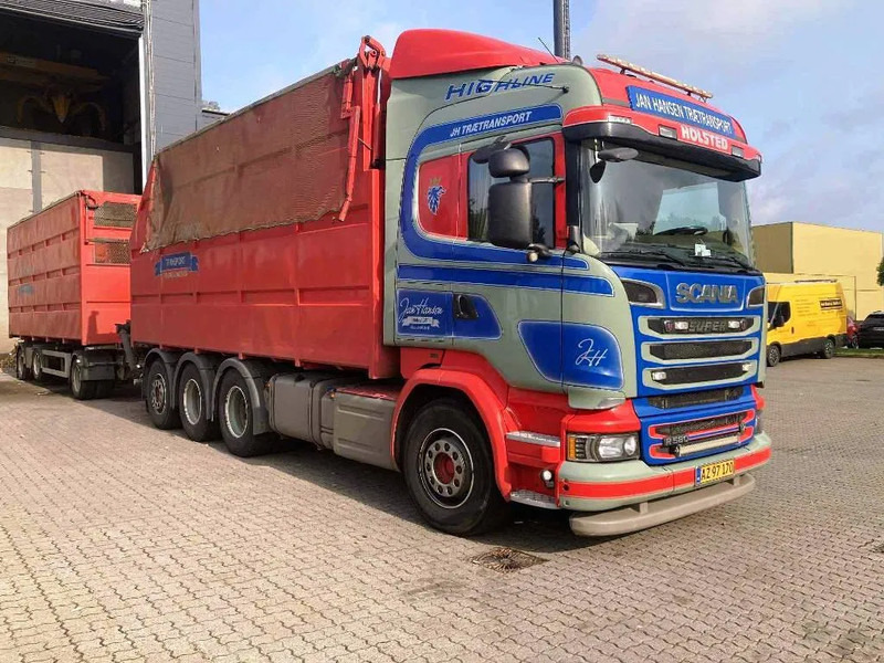 Scania R580 V8 Inkl Palfinger Epsilon Crane. 3 way tipper. Air/ Air suspension. inkl Trailer - Camión volquete: foto 2 Scania R580 V8 Inkl Palfinger Epsilon Crane. 3 way tipper. Air/ Air suspension. inkl Trailer - Camión volquete: foto 2