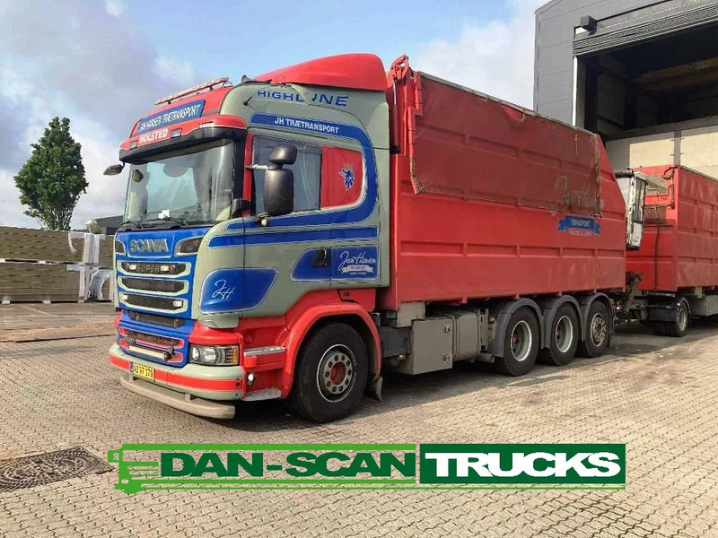 Scania R580 V8 Inkl Palfinger Epsilon Crane. 3 way tipper. Air/ Air suspension. inkl Trailer - Camión volquete: foto 1 Scania R580 V8 Inkl Palfinger Epsilon Crane. 3 way tipper. Air/ Air suspension. inkl Trailer - Camión volquete: foto 1