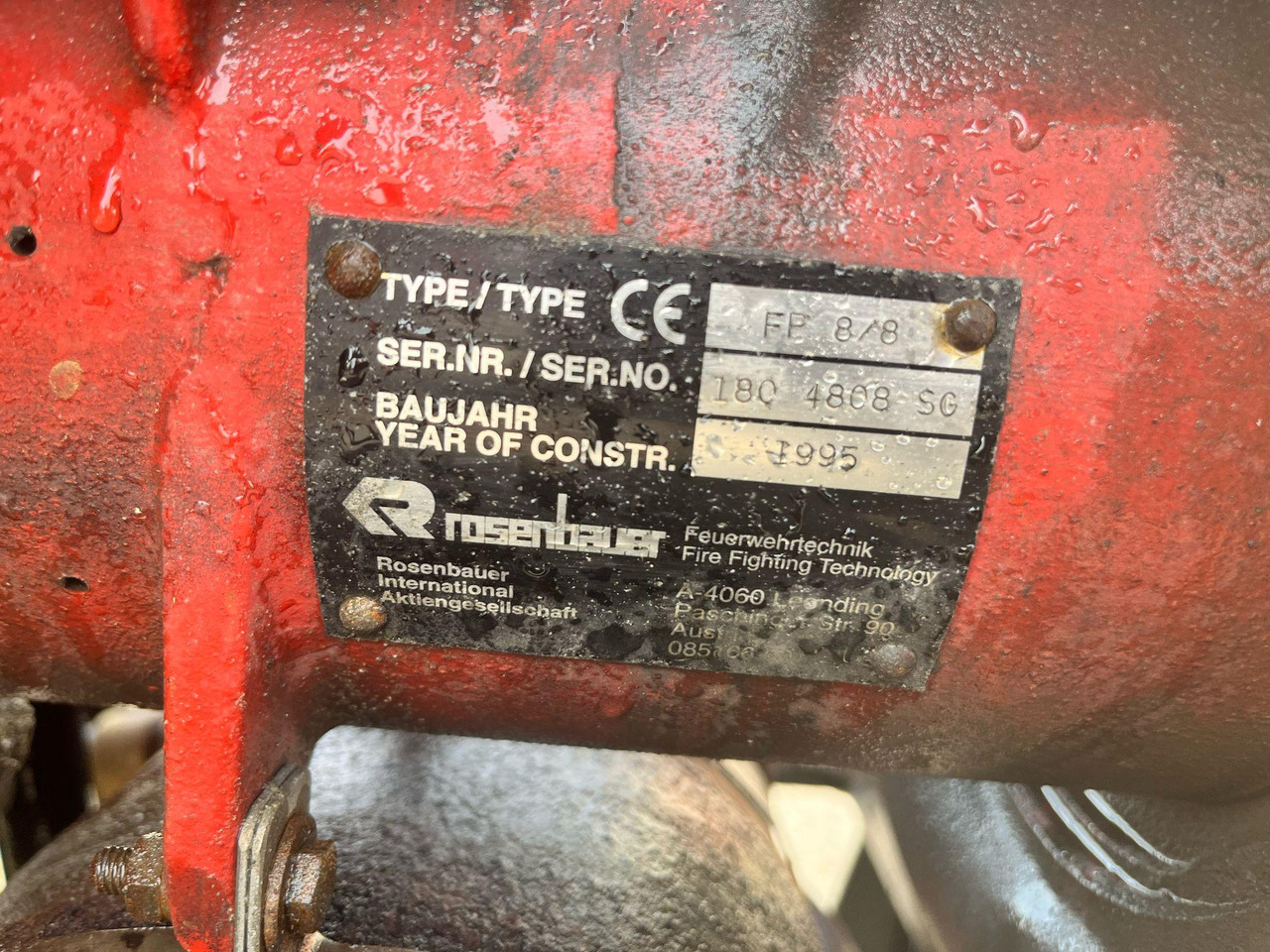 Rosenbauer FP 8/8 - Bomba de agua: foto 2 Rosenbauer FP 8/8 - Bomba de agua: foto 2
