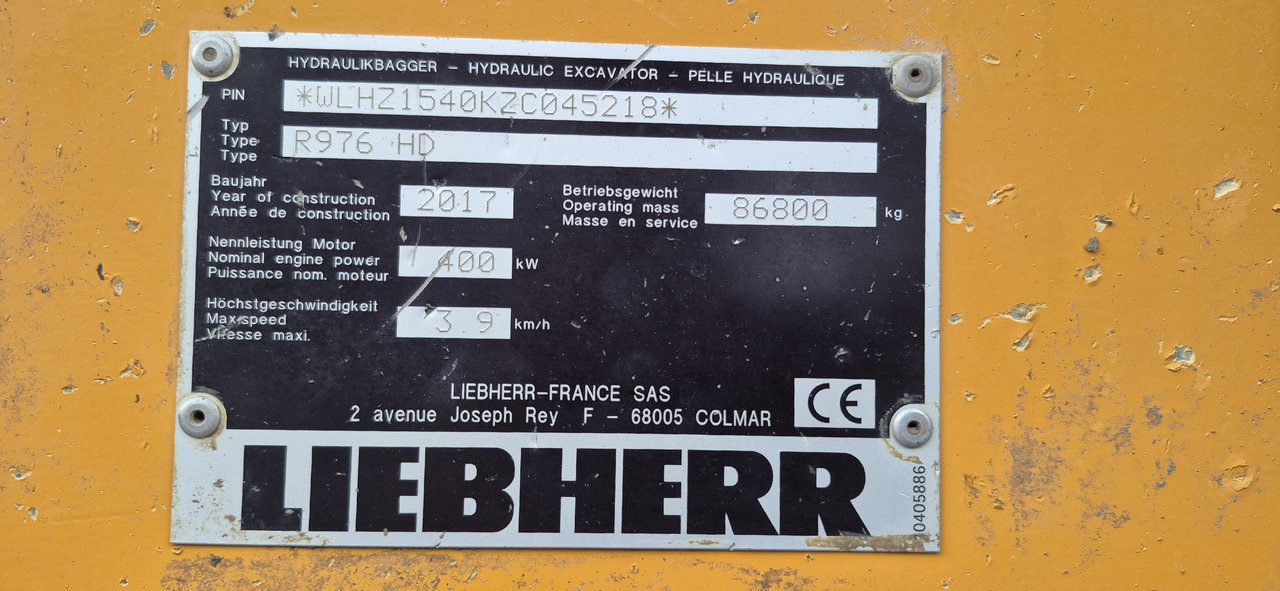 Excavadora de cadenas LIEBHERR R976 HD: foto 21