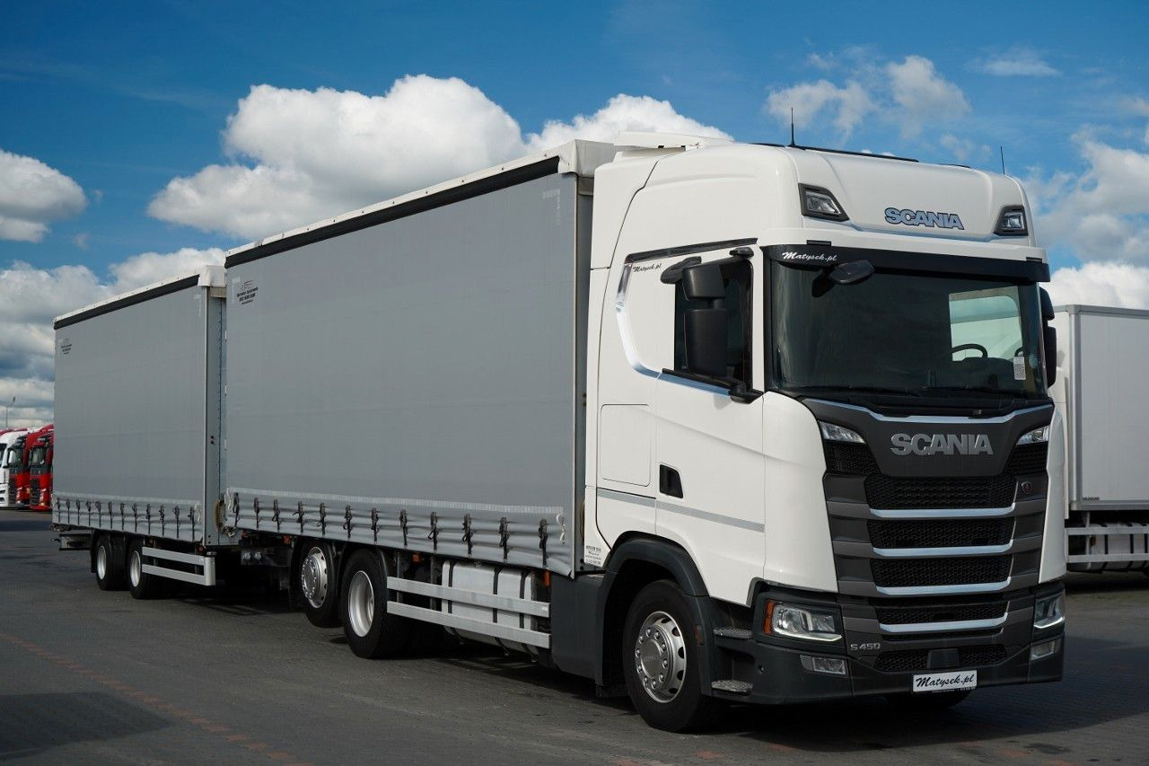 Scania S 450 / ZESTAW TANDEM / 120 M3 / I-PARK COOL Scania S 450 / ZESTAW TANDEM / 120 M3 / PO KONTRAKCIE S - Camión lona: foto 1 Scania S 450 / ZESTAW TANDEM / 120 M3 / I-PARK COOL Scania S 450 / ZESTAW TANDEM / 120 M3 / PO KONTRAKCIE S - Camión lona: foto 1