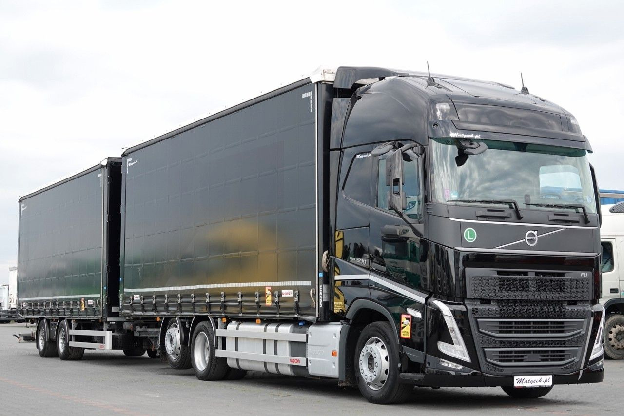 Volvo FH 500 / I-SAVE / XL / ZESTAW TANDEM PRZEJAZDOWY - Camión lona: foto 1 Volvo FH 500 / I-SAVE / XL / ZESTAW TANDEM PRZEJAZDOWY - Camión lona: foto 1