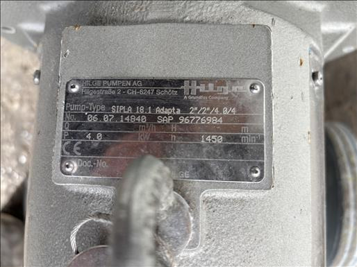 Maquinaria de alimentación Hilge Sipla 18.1 Adapta Self priming centrifugal pump: foto 6 Maquinaria de alimentación Hilge Sipla 18.1 Adapta Self priming centrifugal pump: foto 6