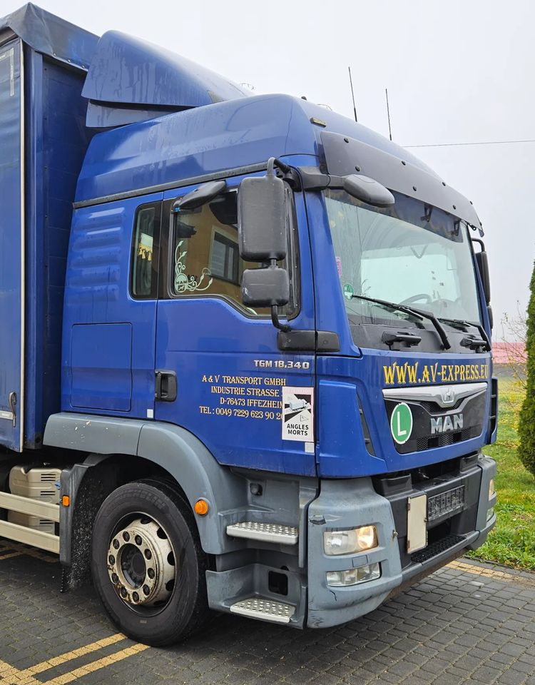 MAN TGM 18.340 / FIRANKA / SPROWADZONY / 9100 ŁADOWNOŚĆ / 18 PALET / E6 / WINDA / - Camión lona: foto 5 MAN TGM 18.340 / FIRANKA / SPROWADZONY / 9100 ŁADOWNOŚĆ / 18 PALET / E6 / WINDA / - Camión lona: foto 5