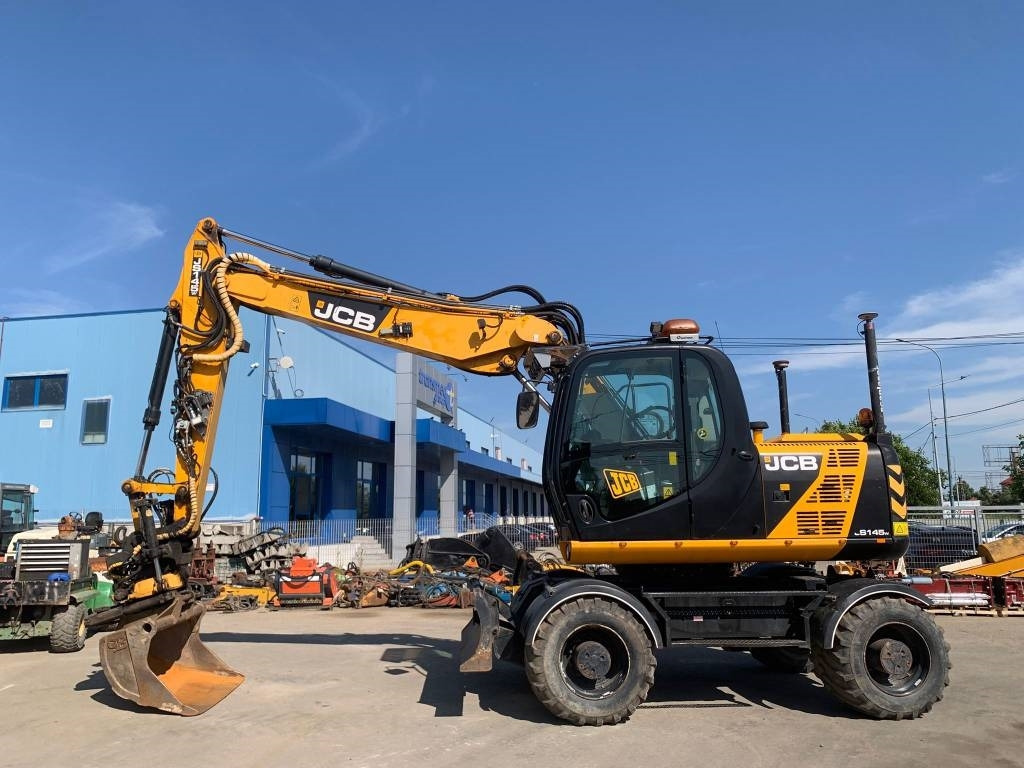 Excavadora de ruedas JCB JS 145 W+Engcon Rototilt+Sistem Laser 2D Leica Ico: foto 10