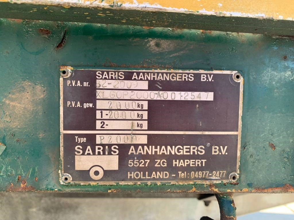 Remolque de coche Saris P2000: foto 8 Remolque de coche Saris P2000: foto 8