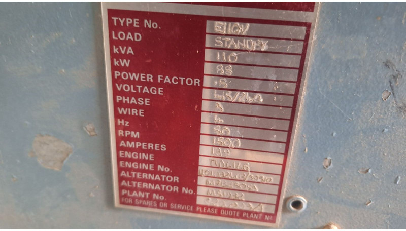 Eurocomach Stromaggregat KVA110 - Generador industriale: foto 5 Eurocomach Stromaggregat KVA110 - Generador industriale: foto 5