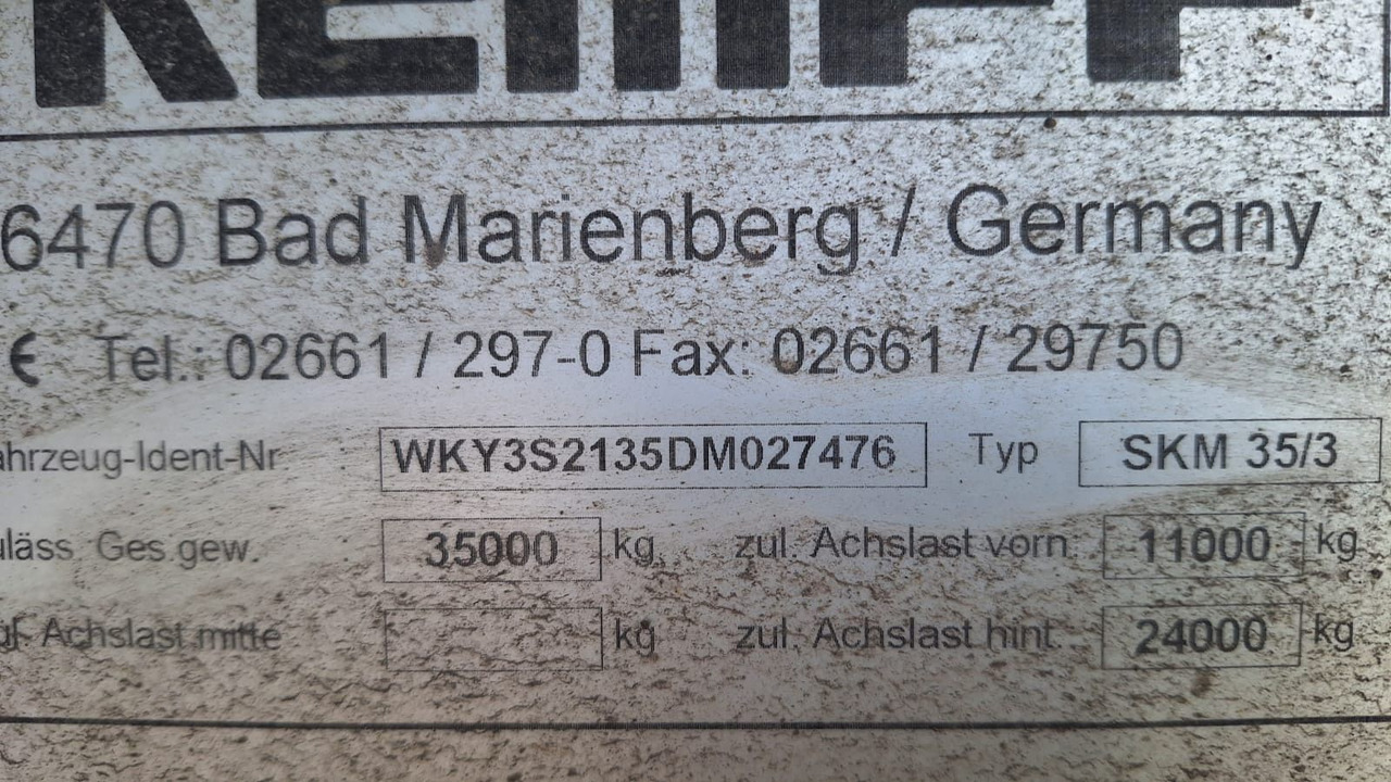 Kempf SKM35/3 Kippmulde - Semirremolque volquete: foto 5 Kempf SKM35/3 Kippmulde - Semirremolque volquete: foto 5