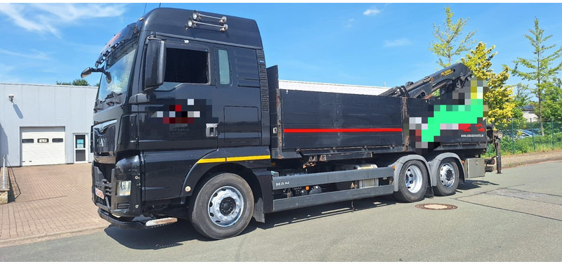 MAN TGX 26.440L 6x2 Pritsche mit Kran Palfinge - Camión caja abierta, Camión grúa: foto 1 MAN TGX 26.440L 6x2 Pritsche mit Kran Palfinge - Camión caja abierta, Camión grúa: foto 1