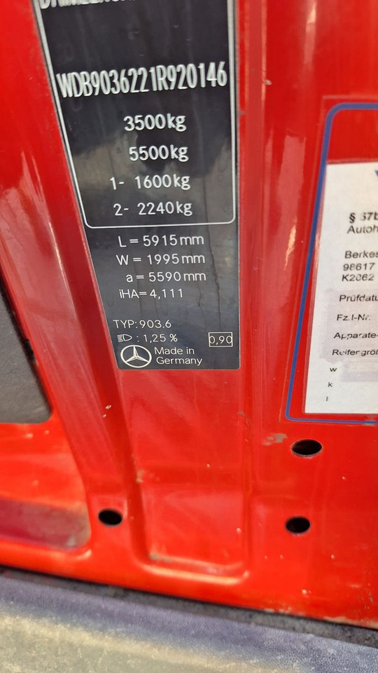 Furgoneta caja abierta, Furgoneta combi Mercedes-Benz 313 Pritsche Doppelkabine: foto 9