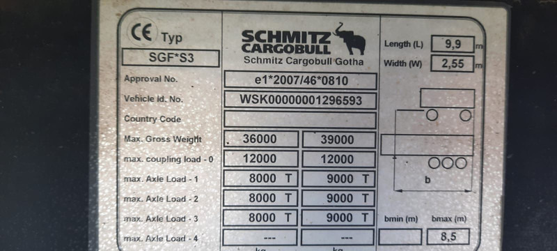Schmitz Cargobull 3-Achser 48 qubik Getreidekipper - Semirremolque volquete: foto 5 Schmitz Cargobull 3-Achser 48 qubik Getreidekipper - Semirremolque volquete: foto 5